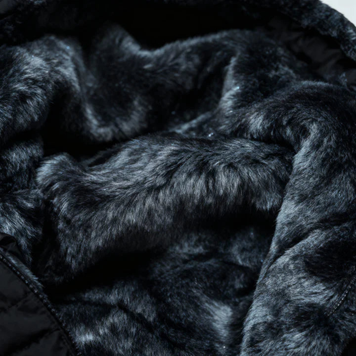 Manteau matelassé imperméable en cachemire à capuche