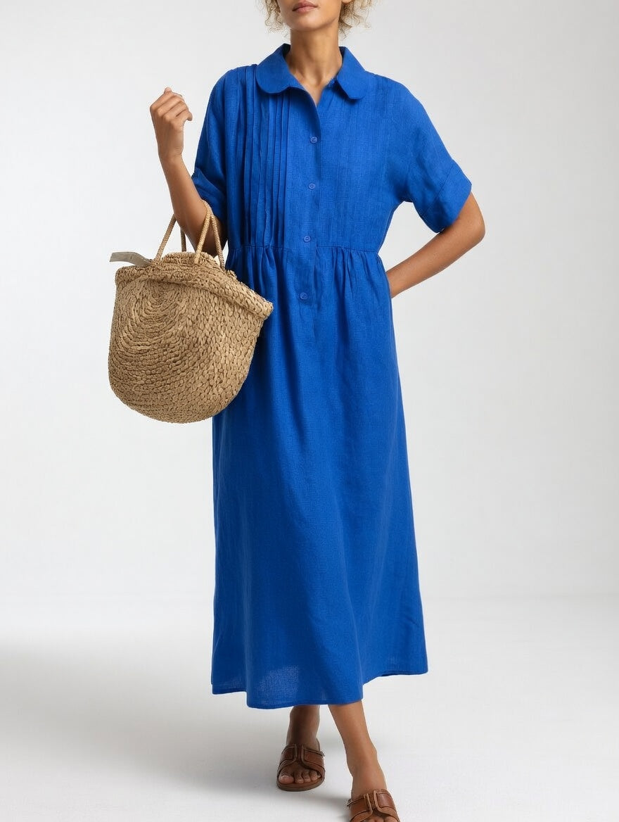 Lysandra — Robe chemise fluide estivale