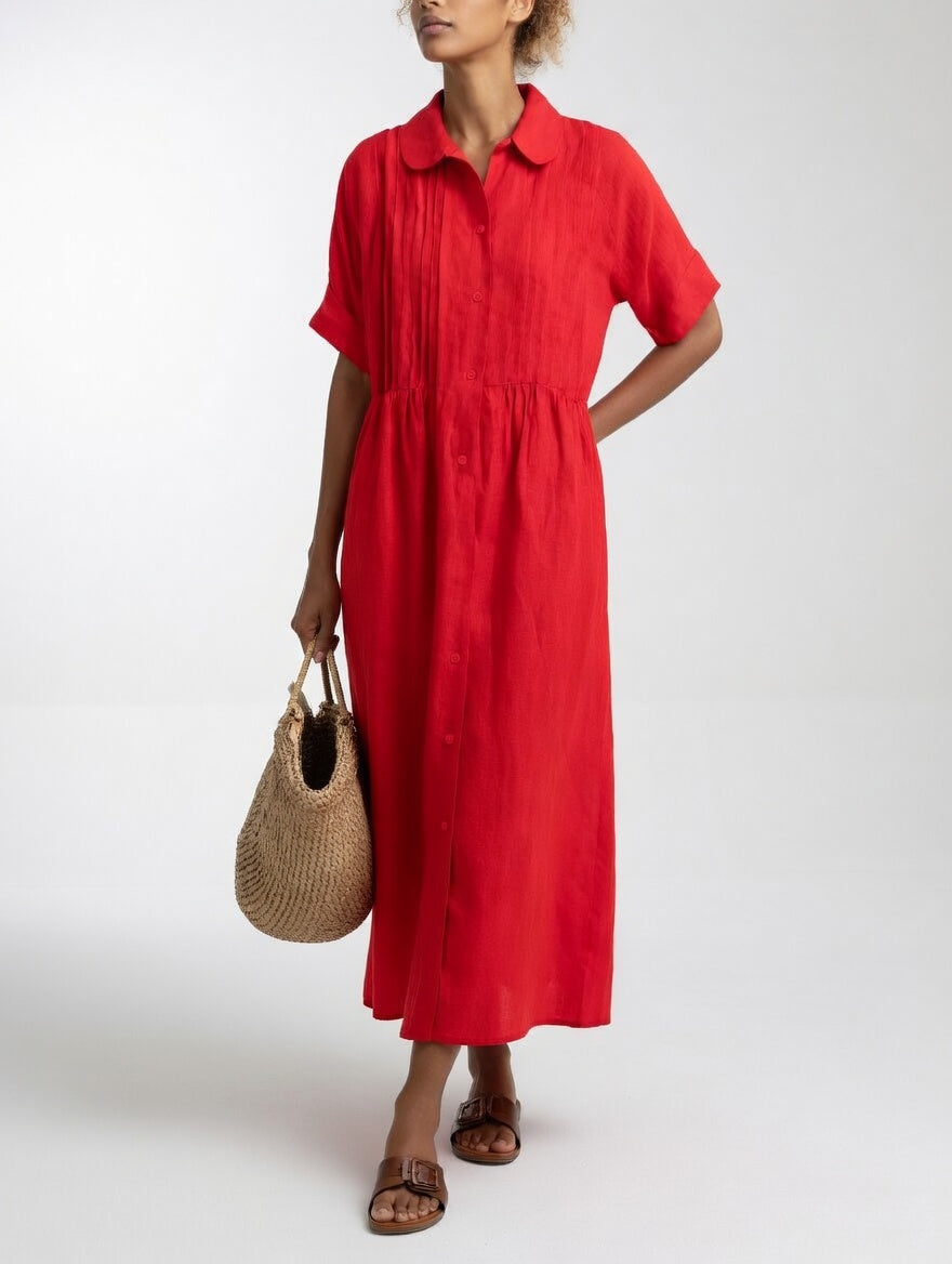 Lysandra — Robe chemise fluide estivale