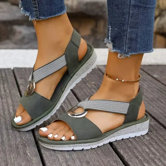 Luna | Sandales Anneau Doré · Confort Ergonomique, Style Naturel